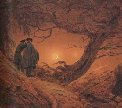 Caspar David Friedrich Two Men Contemplating the Moon (mk10)